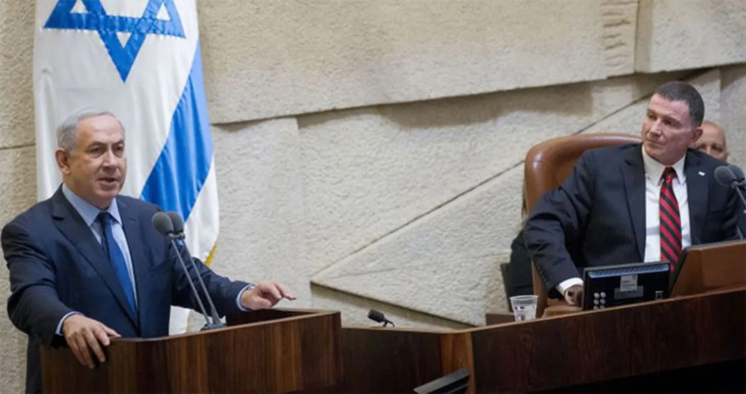 يولي إدلشتاين و رئيس الوزراء الإسرائيلي، بنيامين نتنياهو.