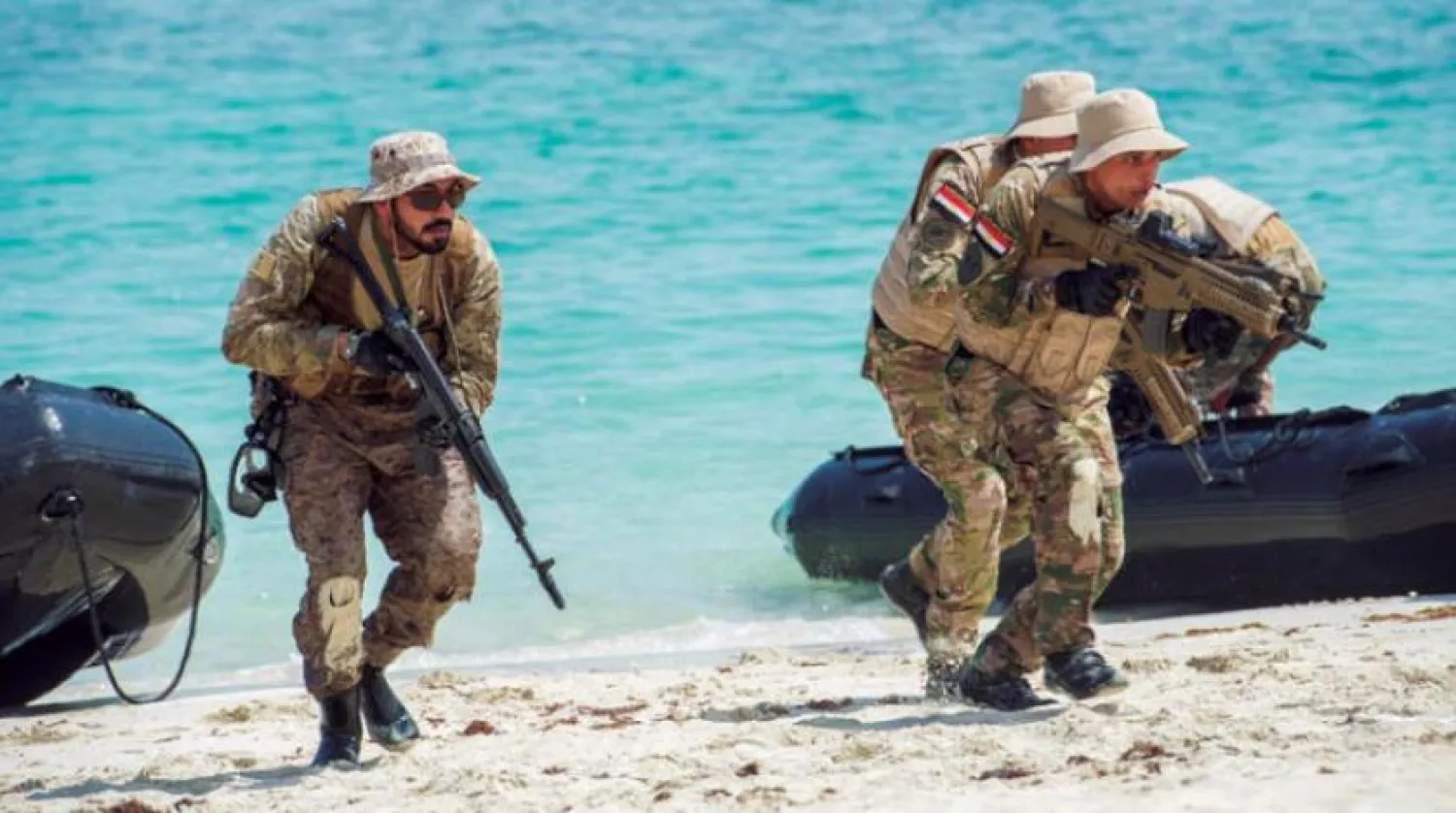 Egyptian forces participating in the Joint Gulf Shield-1 Military Drills (SPA)
