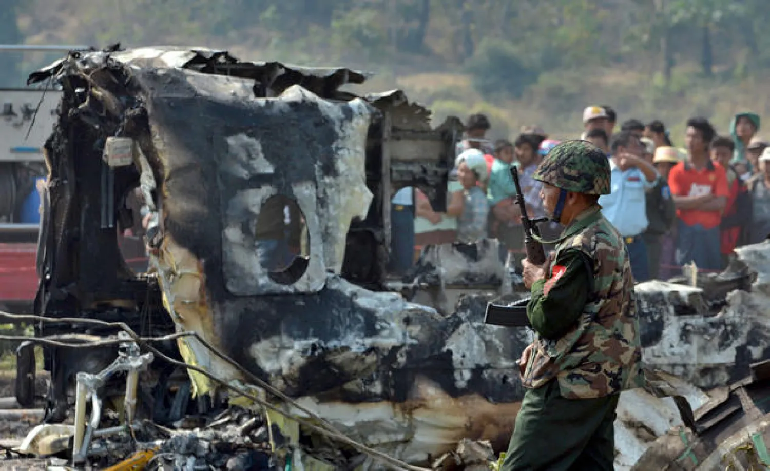 حادث سقوط طائرة في ميانمار - أرشيفية (أ.ب)