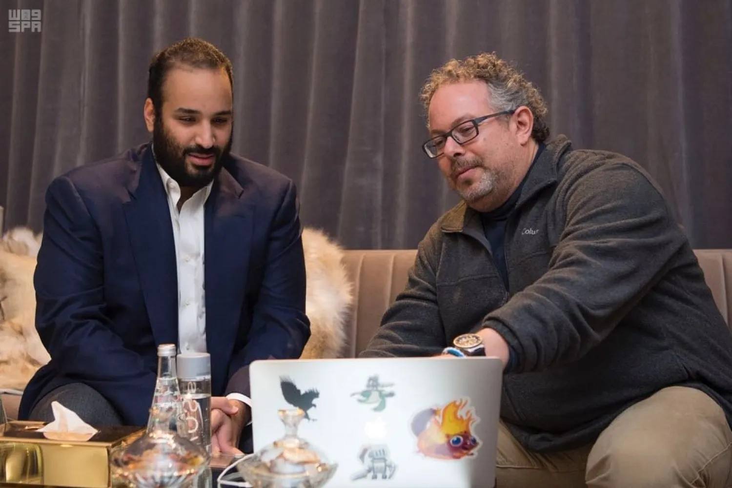 Saudi Crown Prince Mohammed bin Salman holds talks with Magic Leap CEO Rony Abovitz. (SPA)