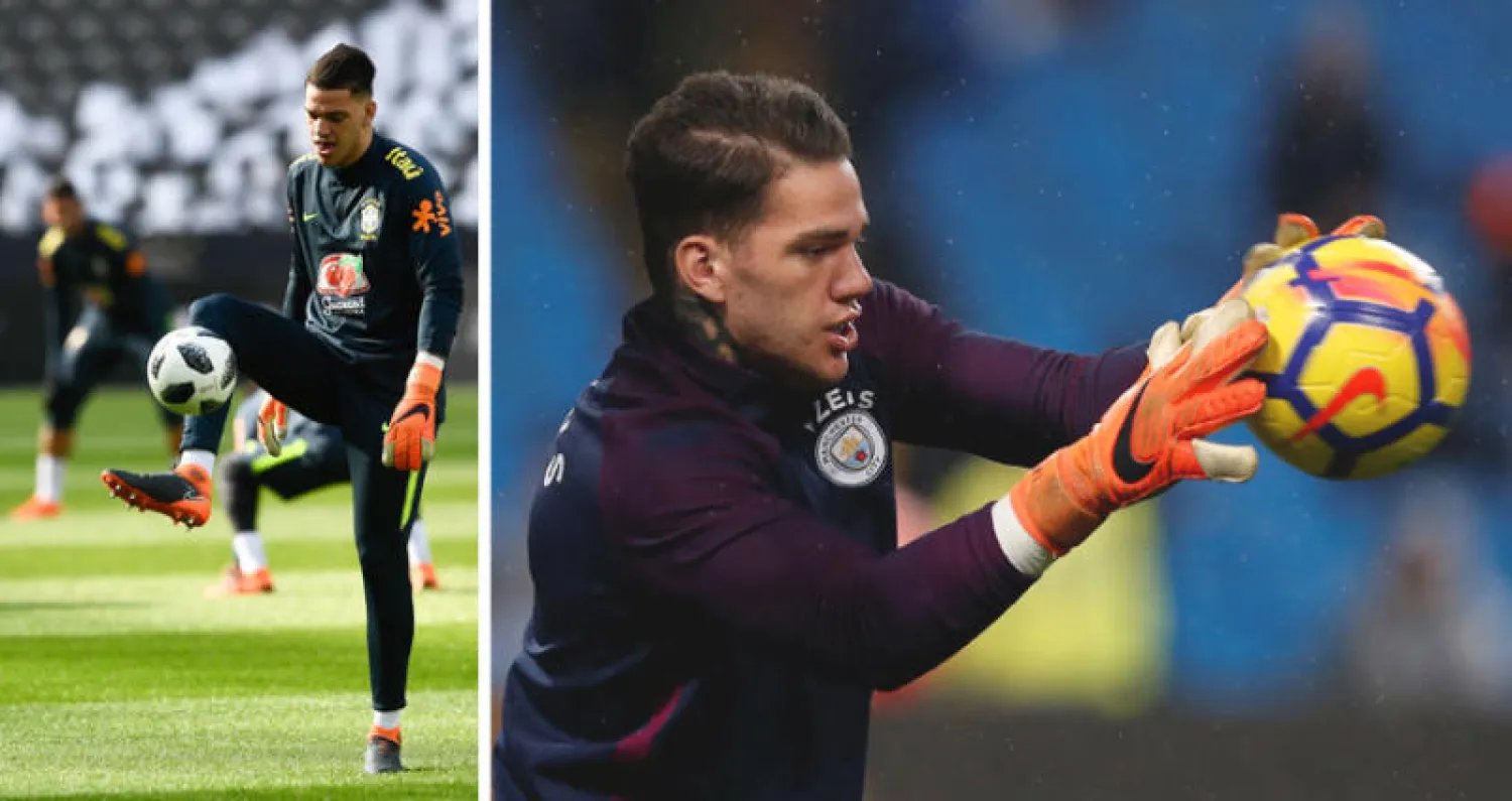 إيدرسون منح مانشستر سيتي مزيداً من الثقة (رويترز)  -  إجادة إيدرسون اللعب بقدمه جذبت غوارديولا (إ.ب.أ)