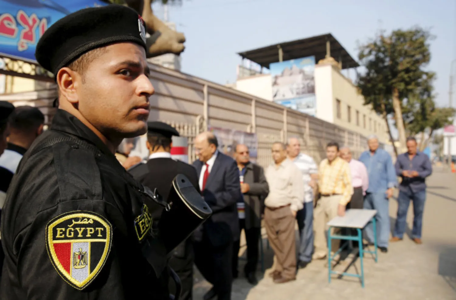 A policeman stands guard in Cairo. Reuters file photo