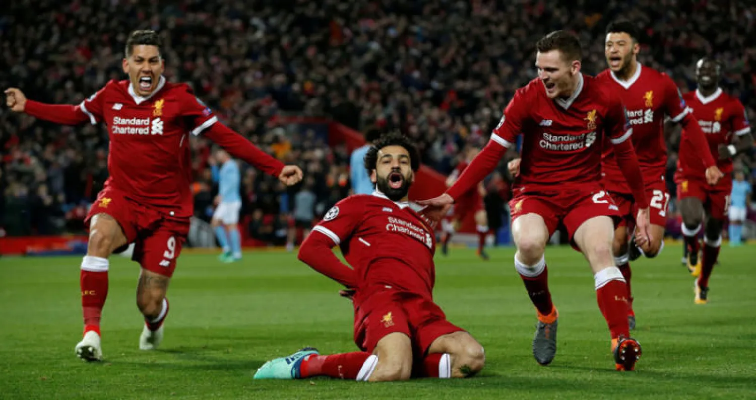 صلاح يقود ليفربول للاقتراب من المربع الذهبي لدوري الأبطال الأوروبي (رويترز)