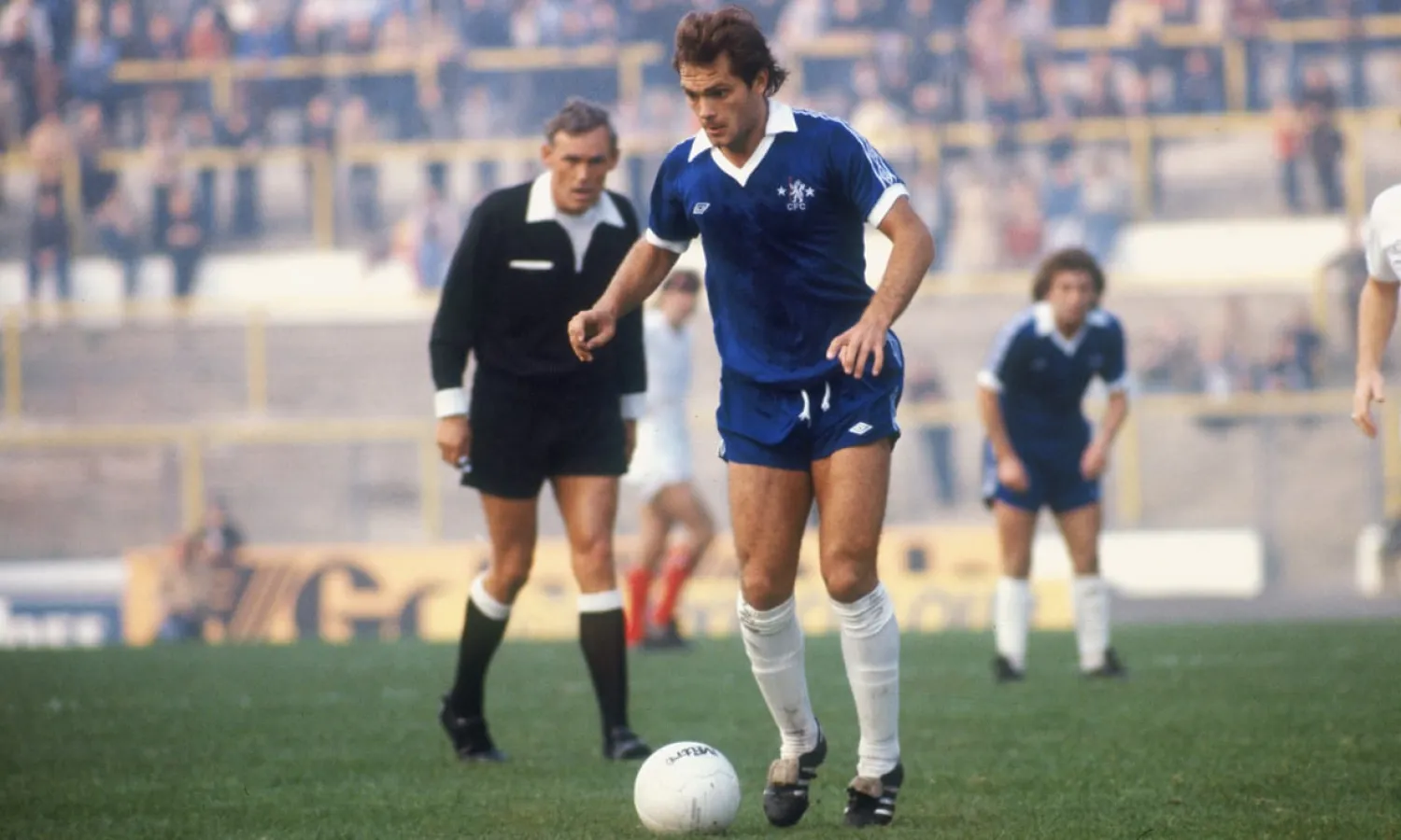 Ray Wilkins in action for Chelsea in the 1970s. Photograph: Getty Images