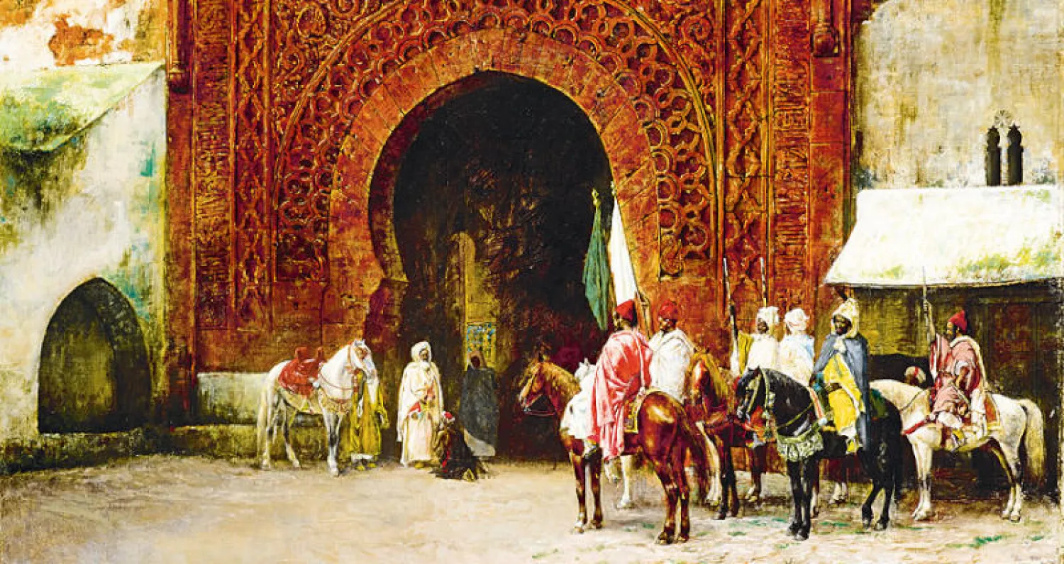 لوحة «البوابة الحمراء - الرباط» للفنان إدوين لورد ويكس