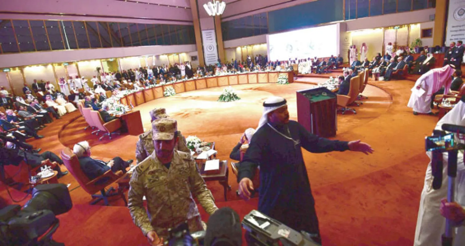 من اجتماع وزراء الخارجية العرب أول من أمس تحضيراً للقمة العربية غداً (أ.ف.ب)