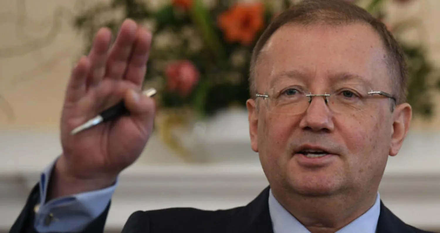 أليكسندر ياكوفينكو سفير روسيا في لندن قال إن روسيا {لم تنتج هذا الغاز الذي لم يكن قط ضمن أسلحتنا العسكرية} (إ.ب.أ)