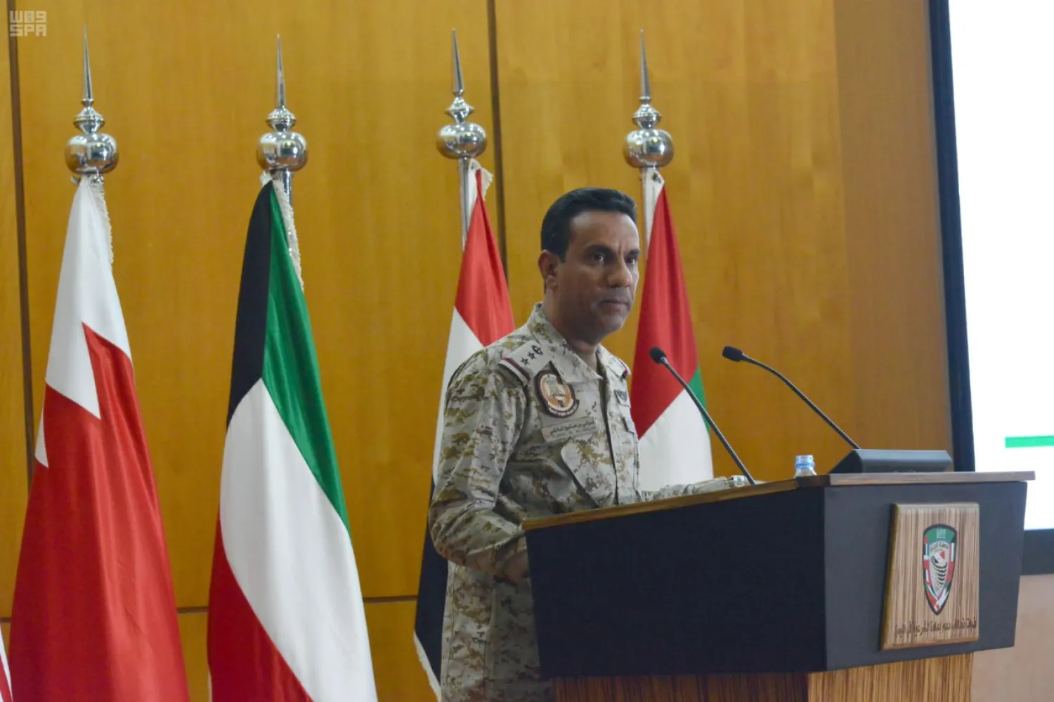 Arab Coalition spokesman Colonel Turki al-Malki. (SPA)