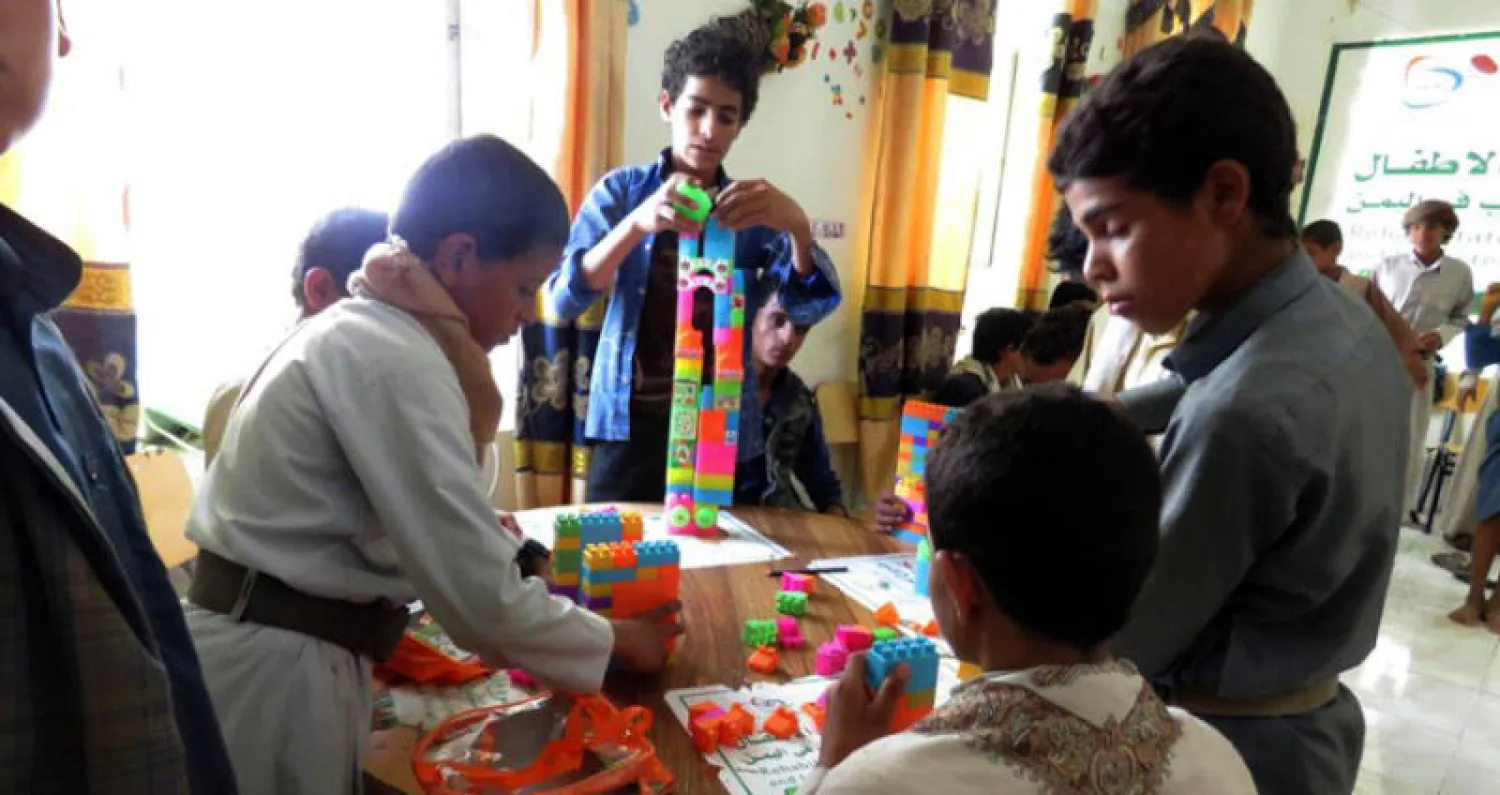 Former child soldiers at a rehabilitation center in Yemen. (Asharq Al-Awsat)