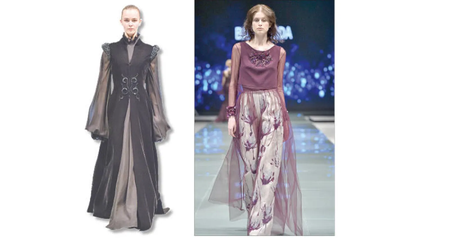 من عرض باسل سودا - من تصاميم دار «بيبيسارا» الكازاخستانية