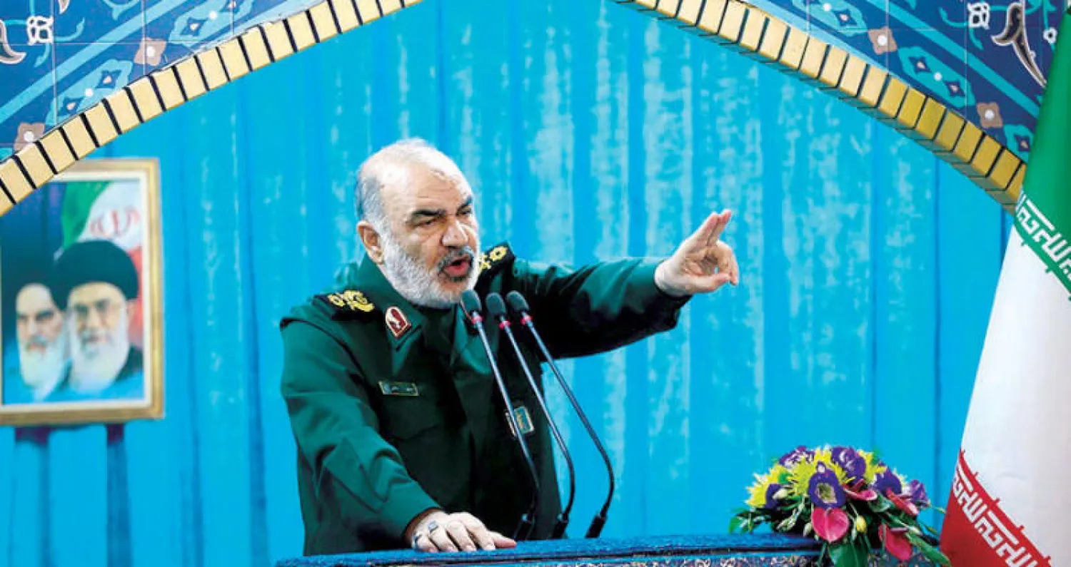 نائب قائد «الحرس الثوري» حسين سلامي وجه تهديدات إلى إسرائيل خلال خطبة الجمعة في مصلى طهران أمس (فارس)