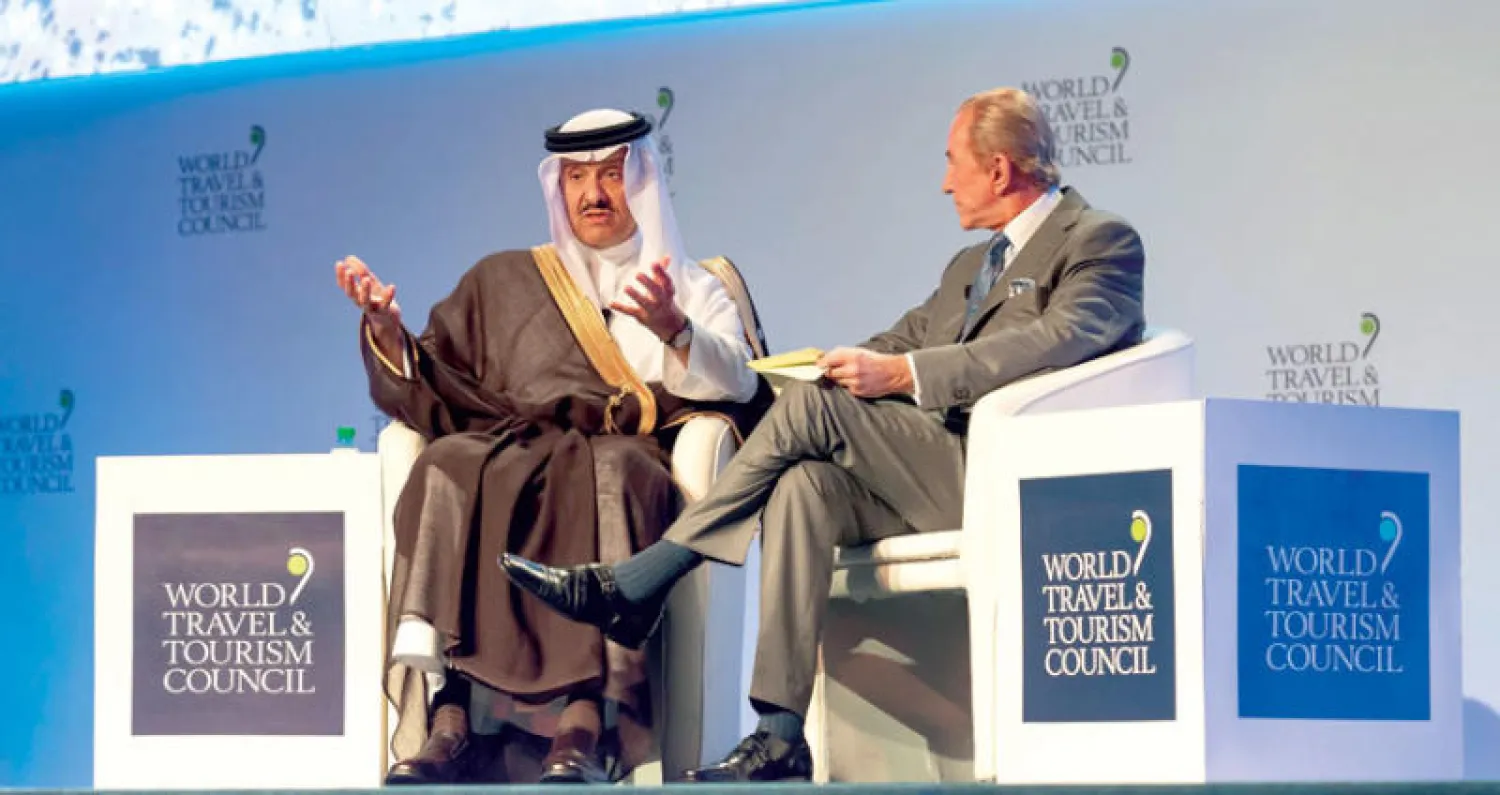 الأمير سلطان بن سلمان خلال حديثه في المؤتمر السنوي للمجلس العالمي للسفر والسياحة (واس)