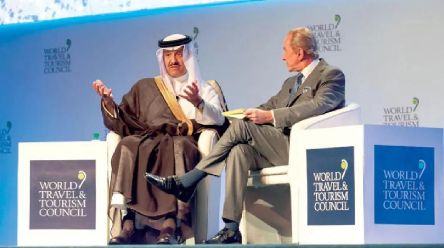 Prince Sultan bin Salman during his speech at the annual conference of the World Travel and Tourism Council (SPA)
