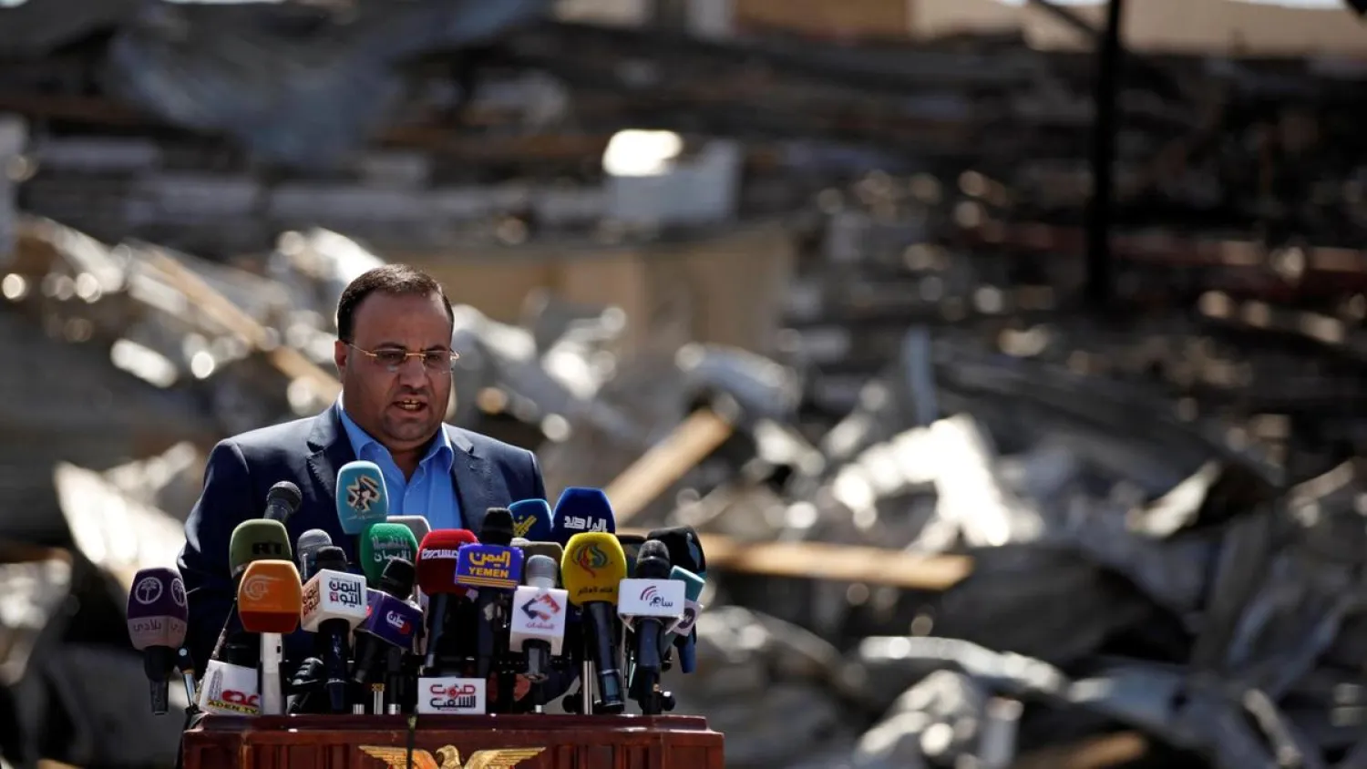 Prominent Houthi official Saleh al-Sammad. (Reuters)