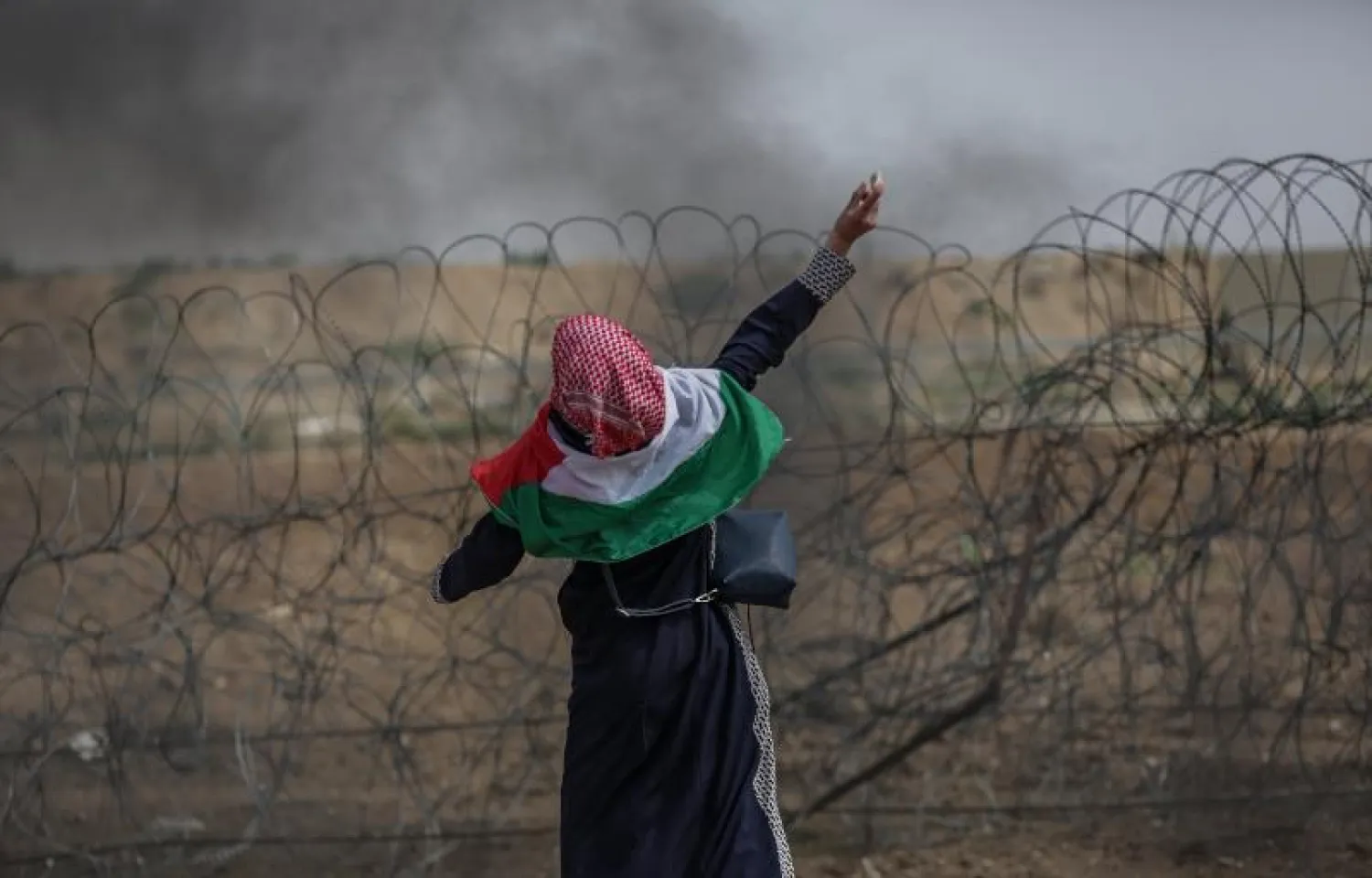 جانب من الاحتجاجات في غزة (إ.ب.أ)