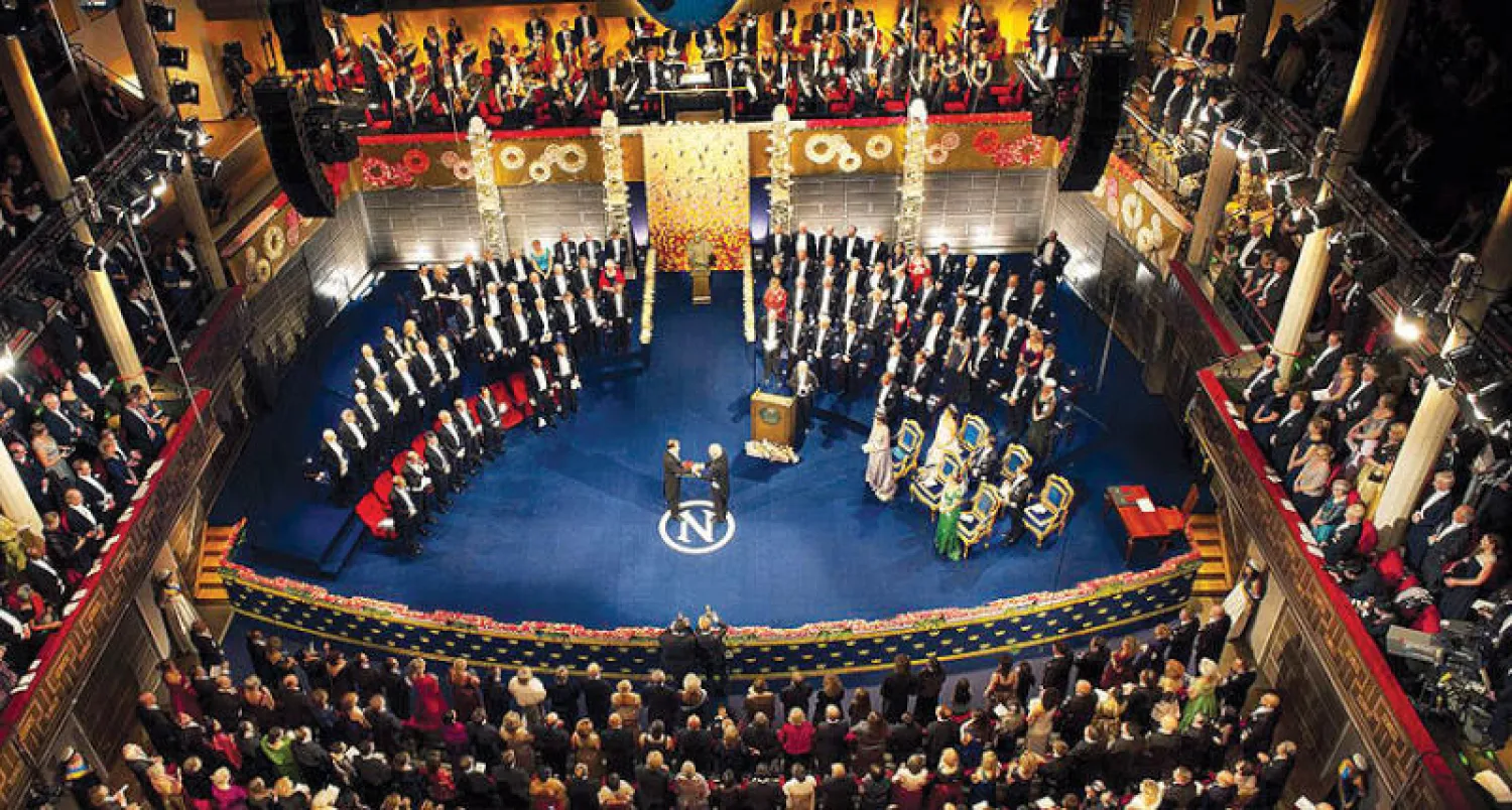 أحد احتفالات منح جائزة نوبل للآداب