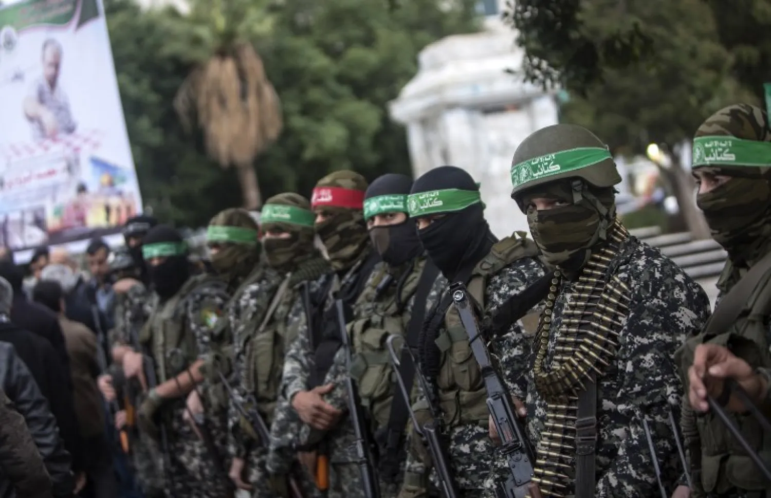 Members of the Izz ad Din al-Qassam Brigades, Hamas military wing (File Photo: AFP/Mahmud Hams)
