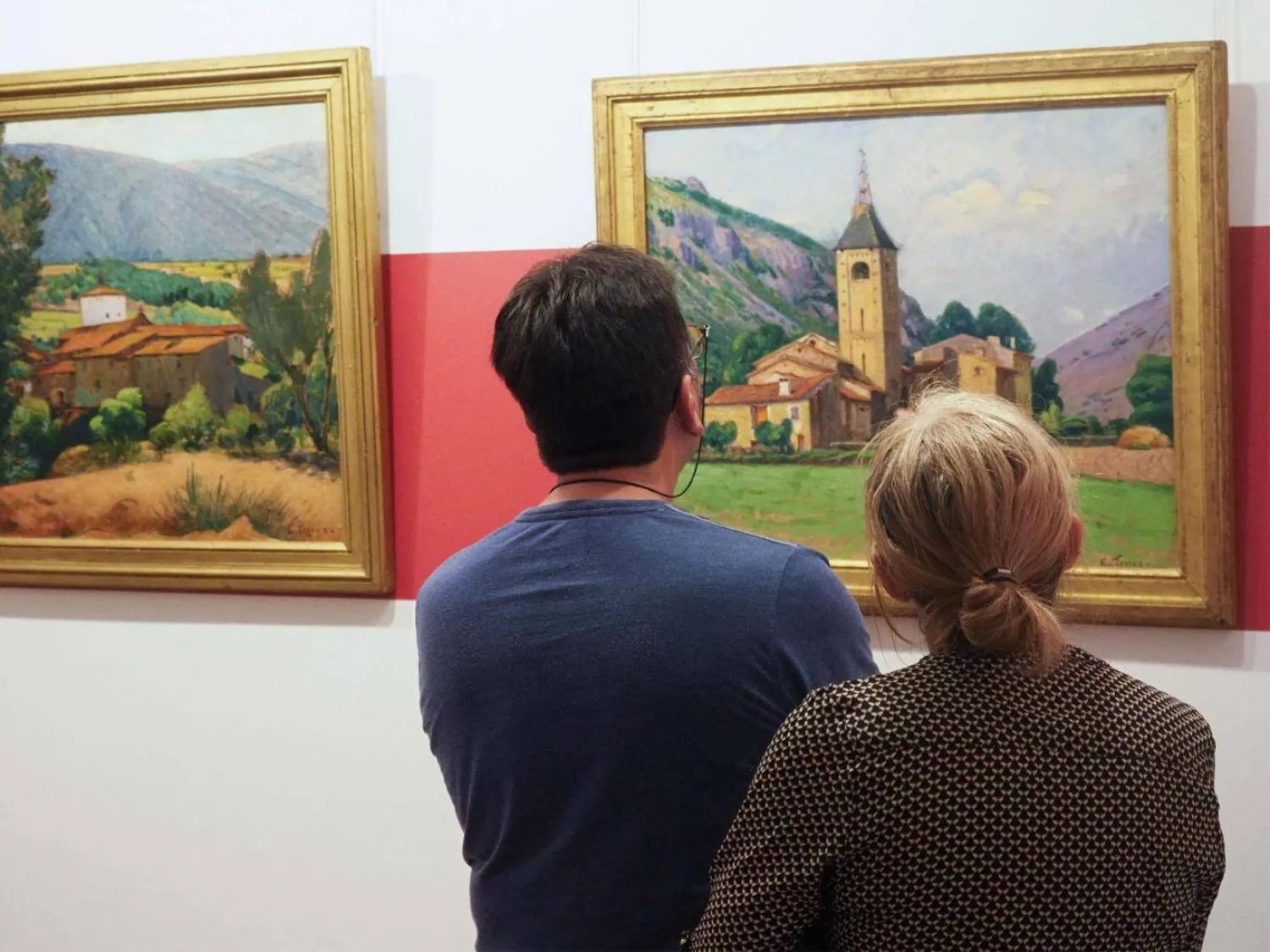 Visitors look at paintings by Etienne Terrus at the reopening of the Terrus Museum in Elne RAYMOND ROIG/AFP