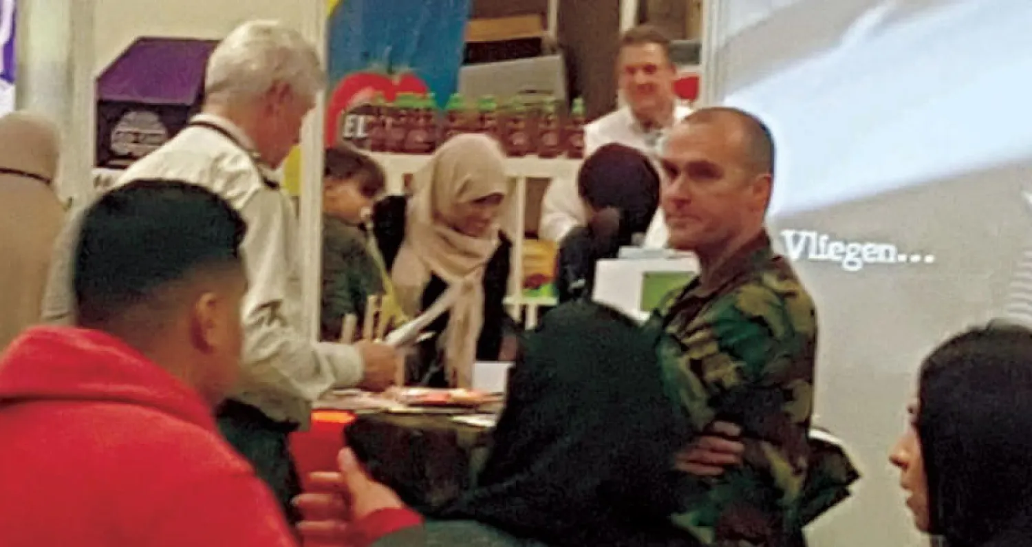 جانب من معرض «مدينة» في مدينة أنتويرب البلجيكية («الشرق الأوسط»)