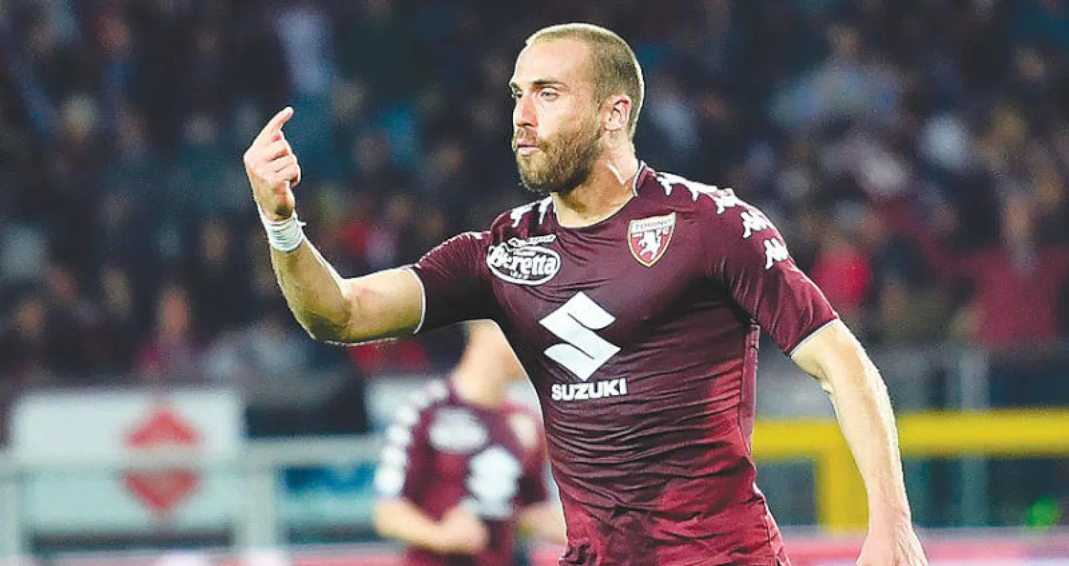 دي سيلفستري نجم تورينو يحتفل بهدفه  الذي أجهض حلم نابولي (أ.ب)