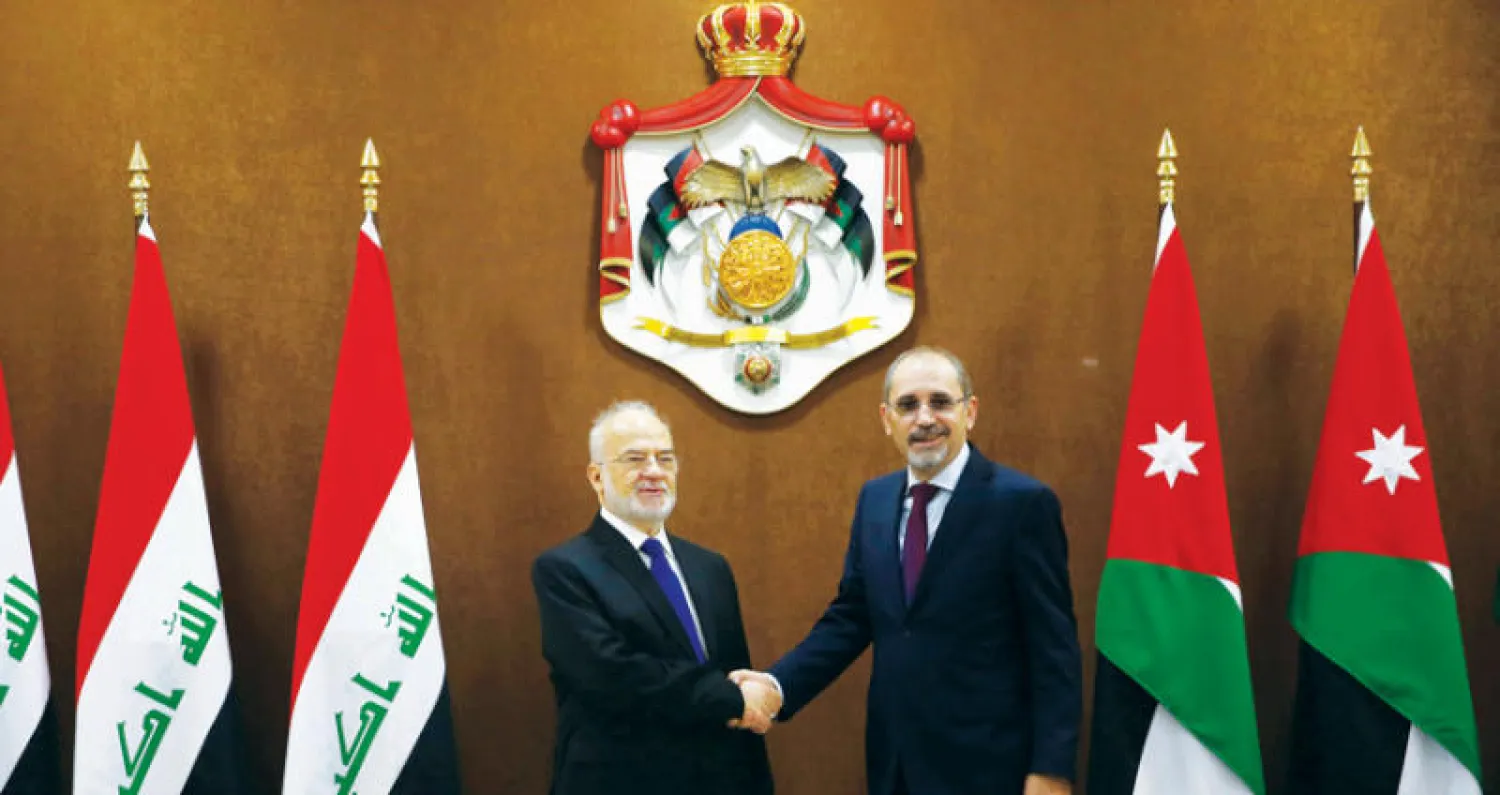 الصفدي والجعفري خلال مؤتمرهما الصحافي امس في عمان (رويترز)