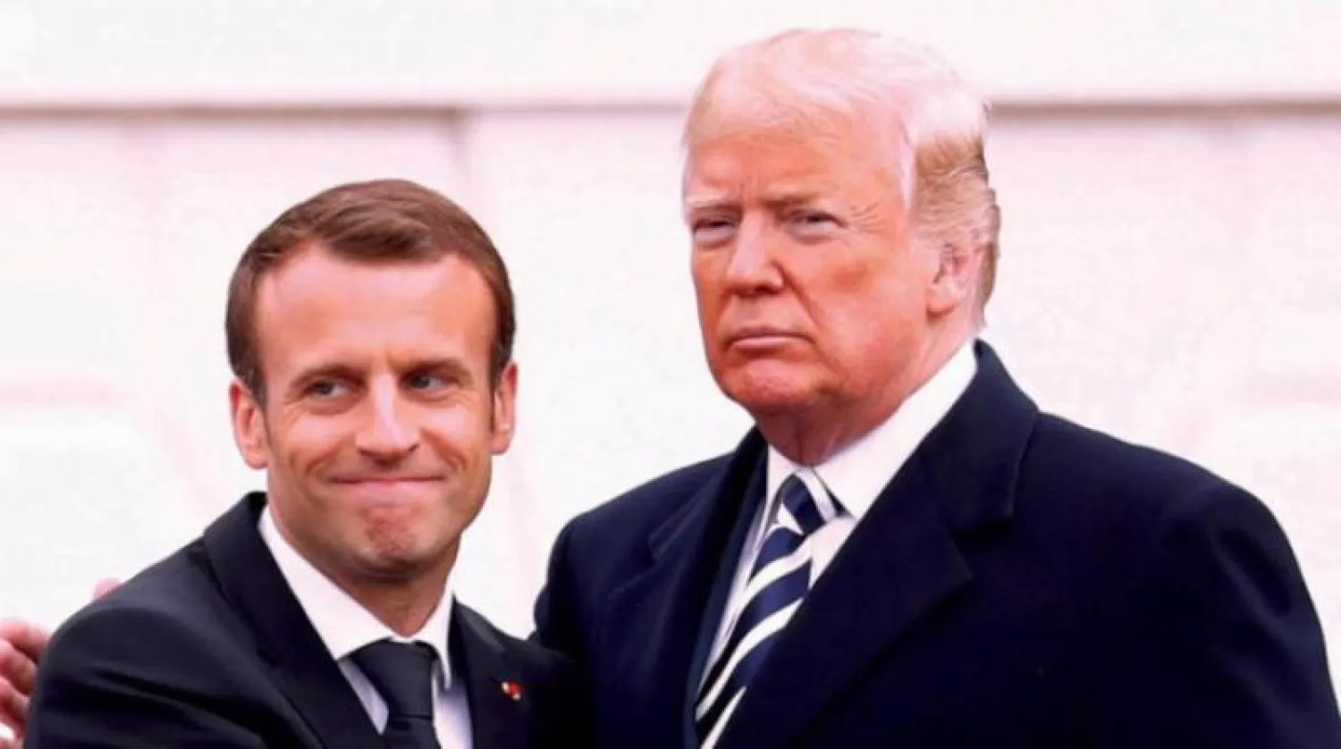 الرئيسان الأميركي ترمب والفرنسي ماكرون خلال لقائهما في البيت الأبيض الشهر الماضي (رويترز)
