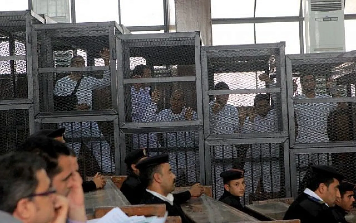 An illustrative photo of an Egyptian courtroom. (AP/Mohammed Abu Zaid)