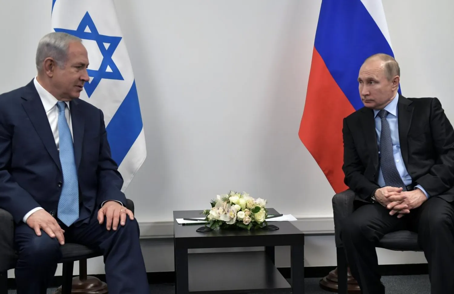 Israeli PM Benjamin Netanyahu meets Russian President Vladimir Putin in Moscow. (Reuters)
