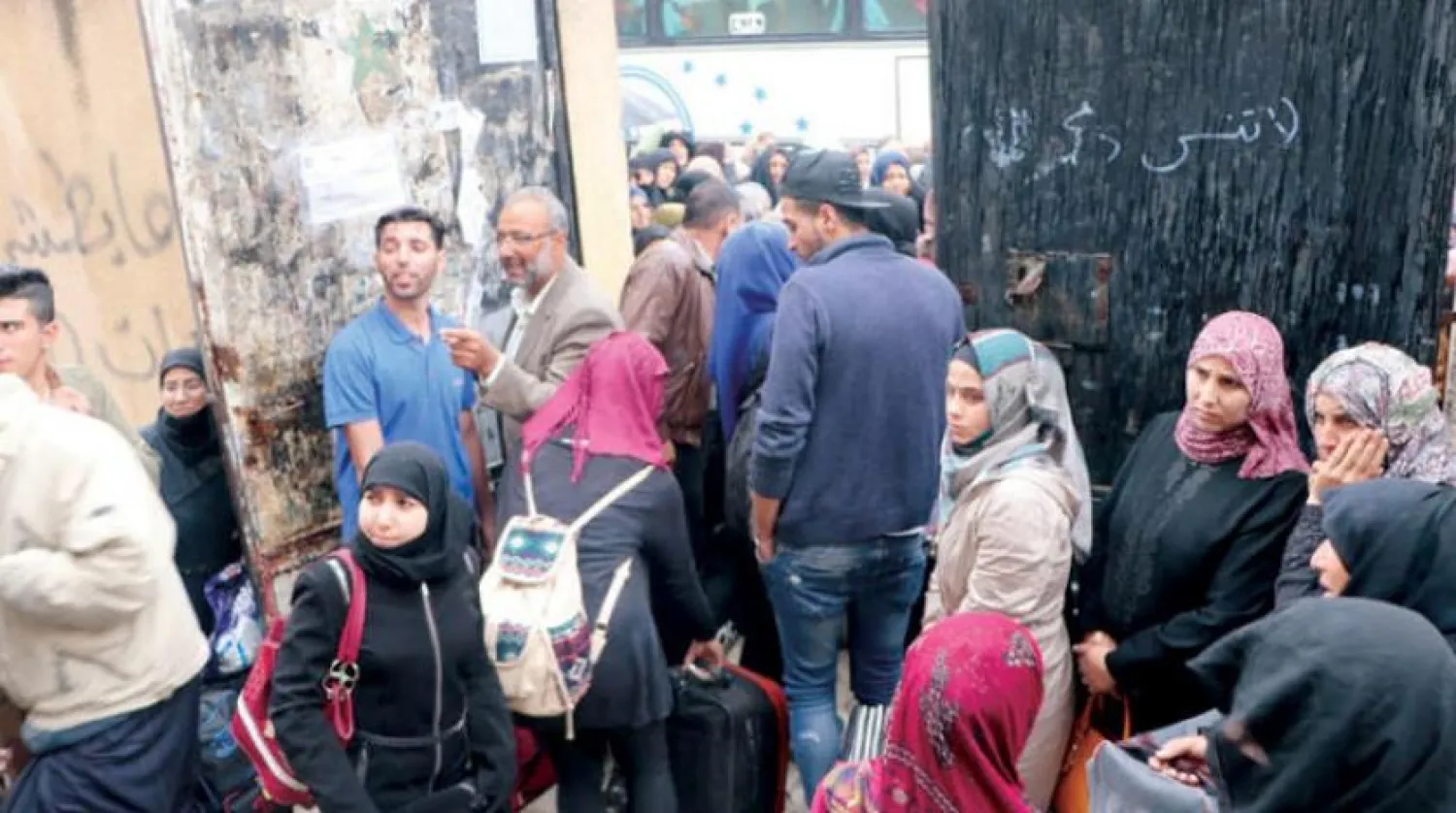 Manbij students. (Asharq Al-Awsat)