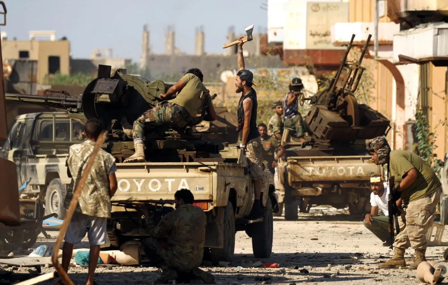 The Libyan National Army made advances in the eastern city of Derna. (AFP)