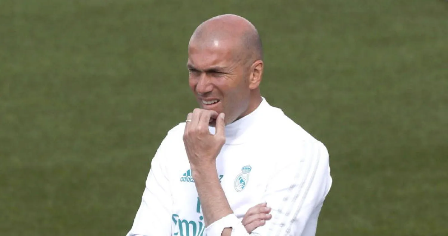 زين الدين زيدان مدرب ريال مدريد (أ.ف.ب)