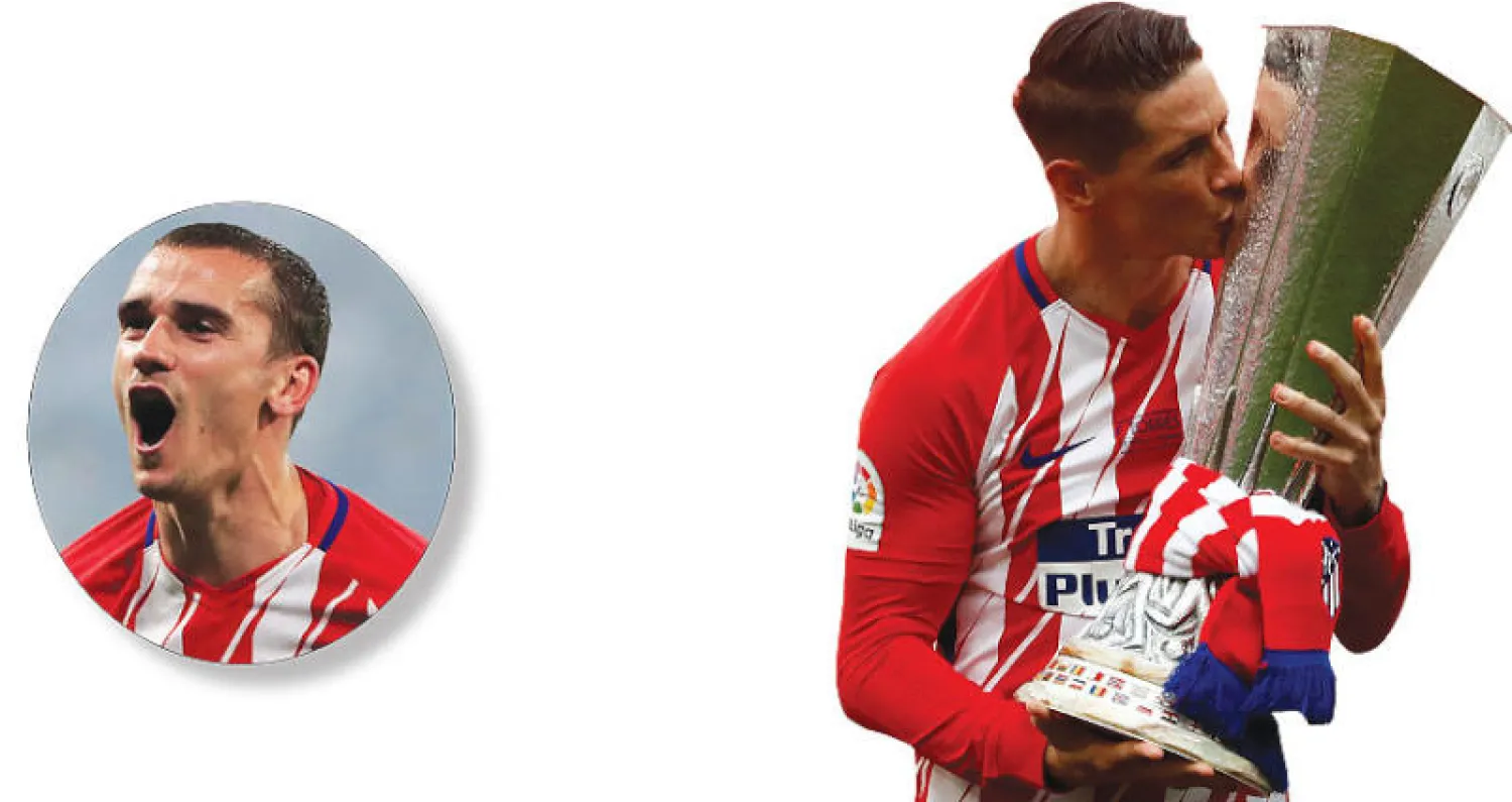 توريس ودع جماهير أتلتيكو وهو متوج بلقب الدوري الأوروبي (رويترز) - غريزمان (رويترز)