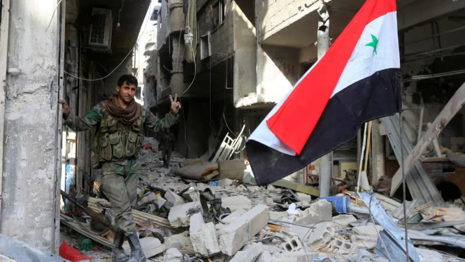 Syrian regime forces have retaken ISIS districts of Damascus. AFP