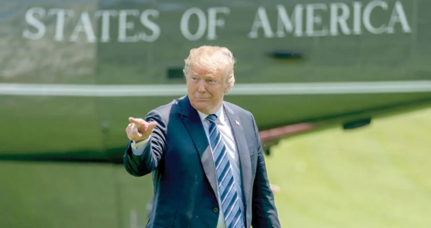 الرئيس الأميركي دونالد ترمب أشاد برد فعل كوريا الشمالية (أ.ب)