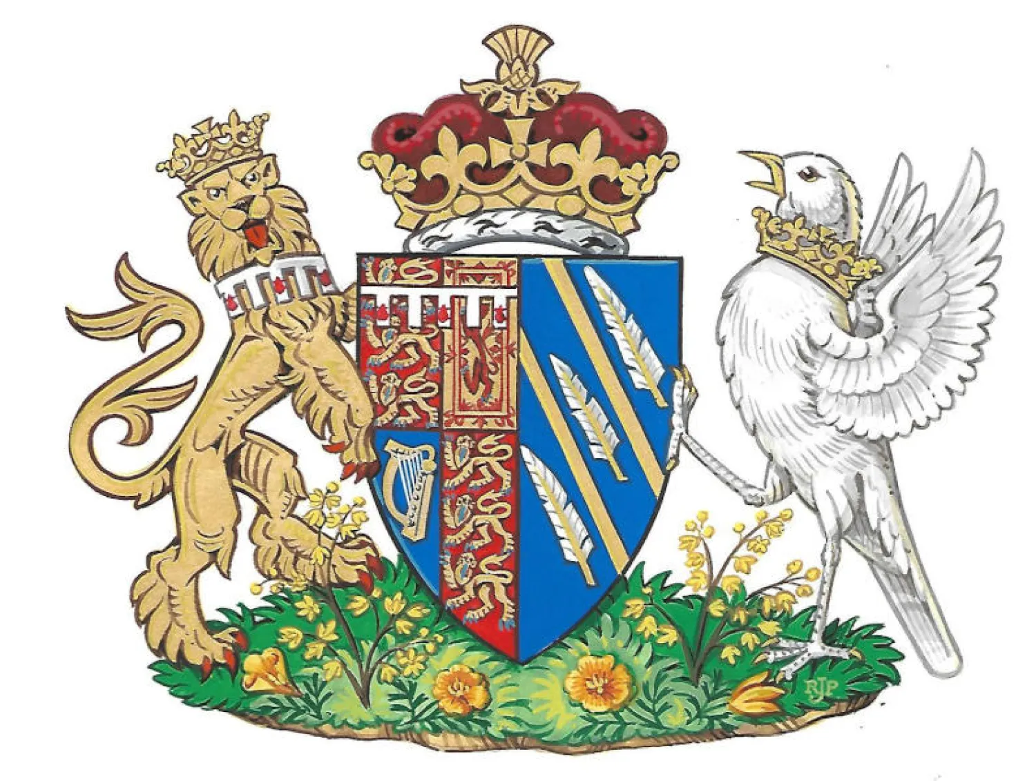 الشعار الملكي الجديد الذي صمم لدوقة ساسكس، ميغان ماركل (رويترز)