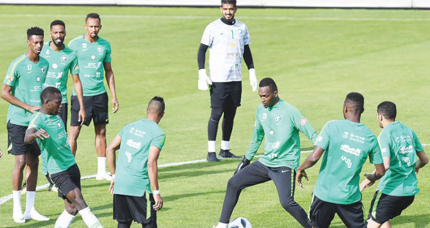 من استعدادات المنتخب السعودي لودية إيطاليا («الشرق الأوسط»)
