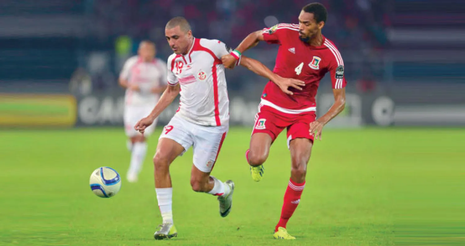 العكايشي في مباراة سابقة للمنتخب التونسي  («الشرق الأوسط»)