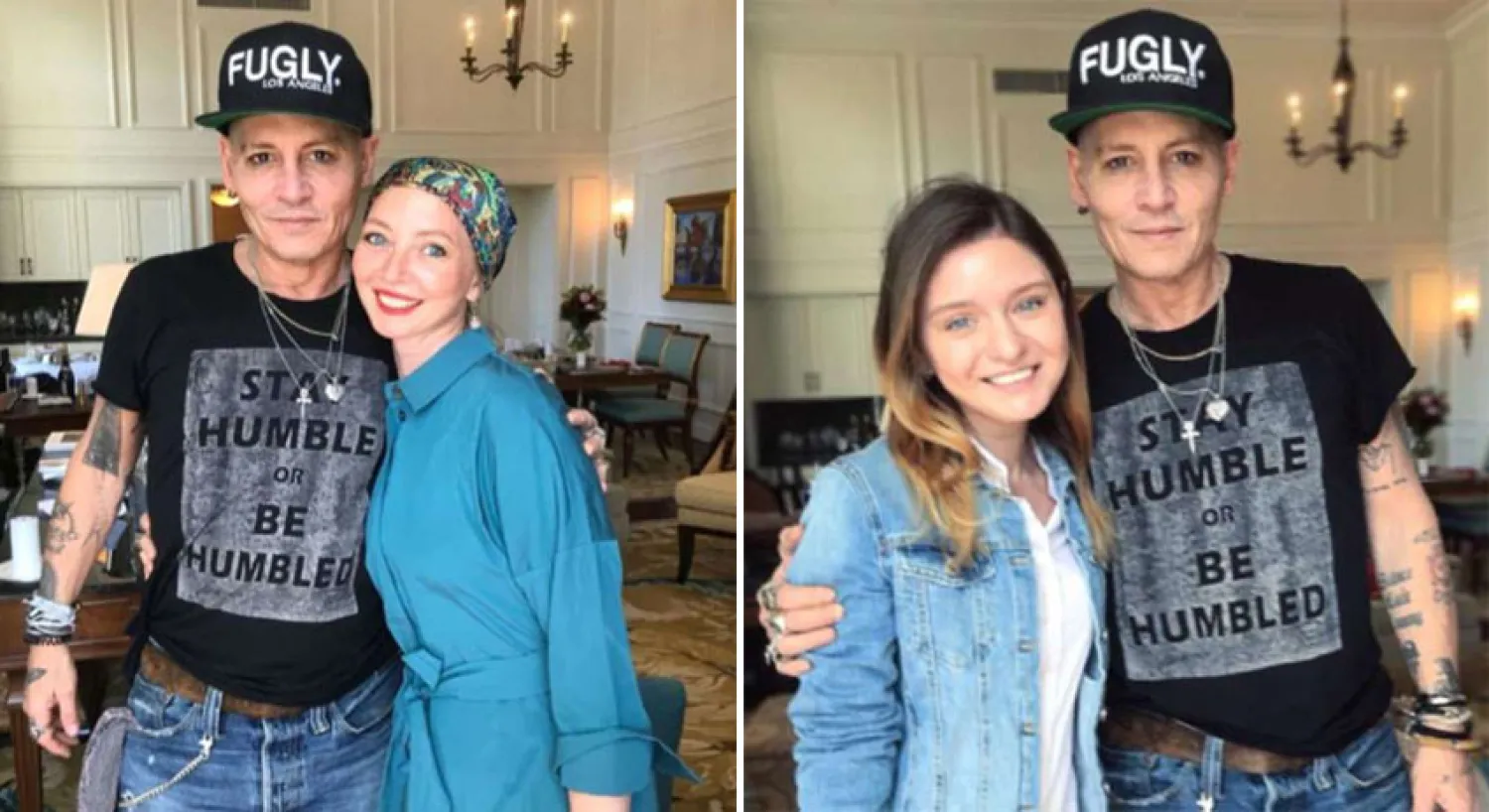 جوني ديب مع إحدى المعجبات (إنستغرام)