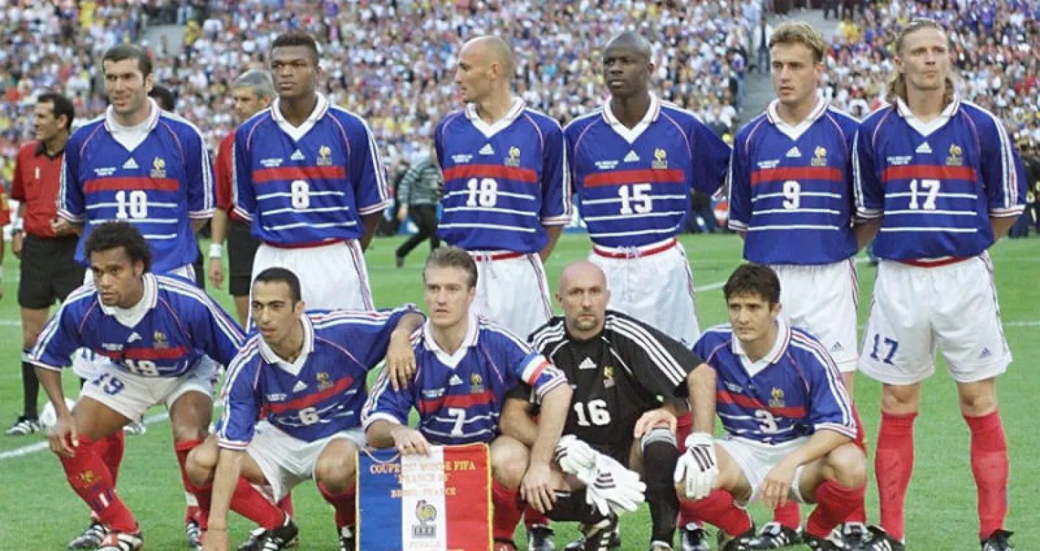 المنتخب الفرنسي المتوج بلقب كأس العالم في كرة القدم 1998(جيتي)