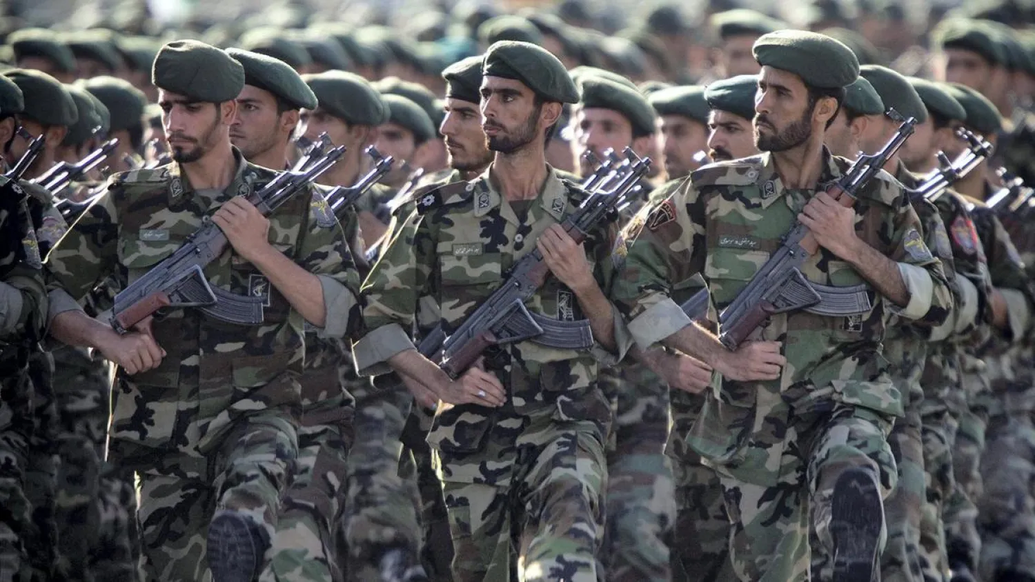 Members of the Iranian Revolutionary Guards’ Quds Force. (Reuters)