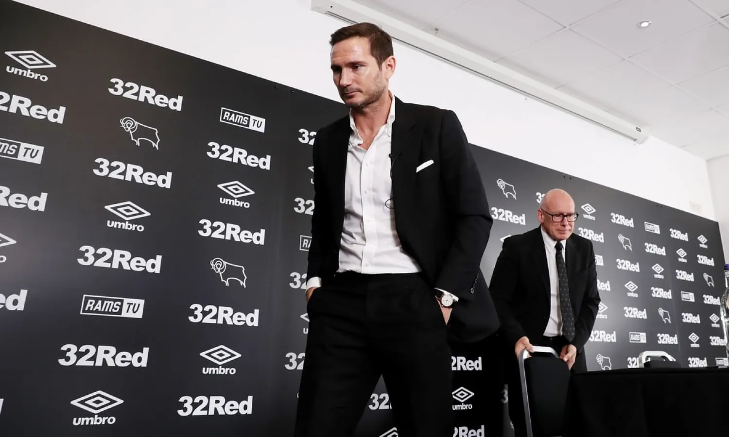  Frank Lampard at the press conference at which he was announced as Derby County’s new manager. Photograph: Paul Currie/BPI/Rex/Shutterstock