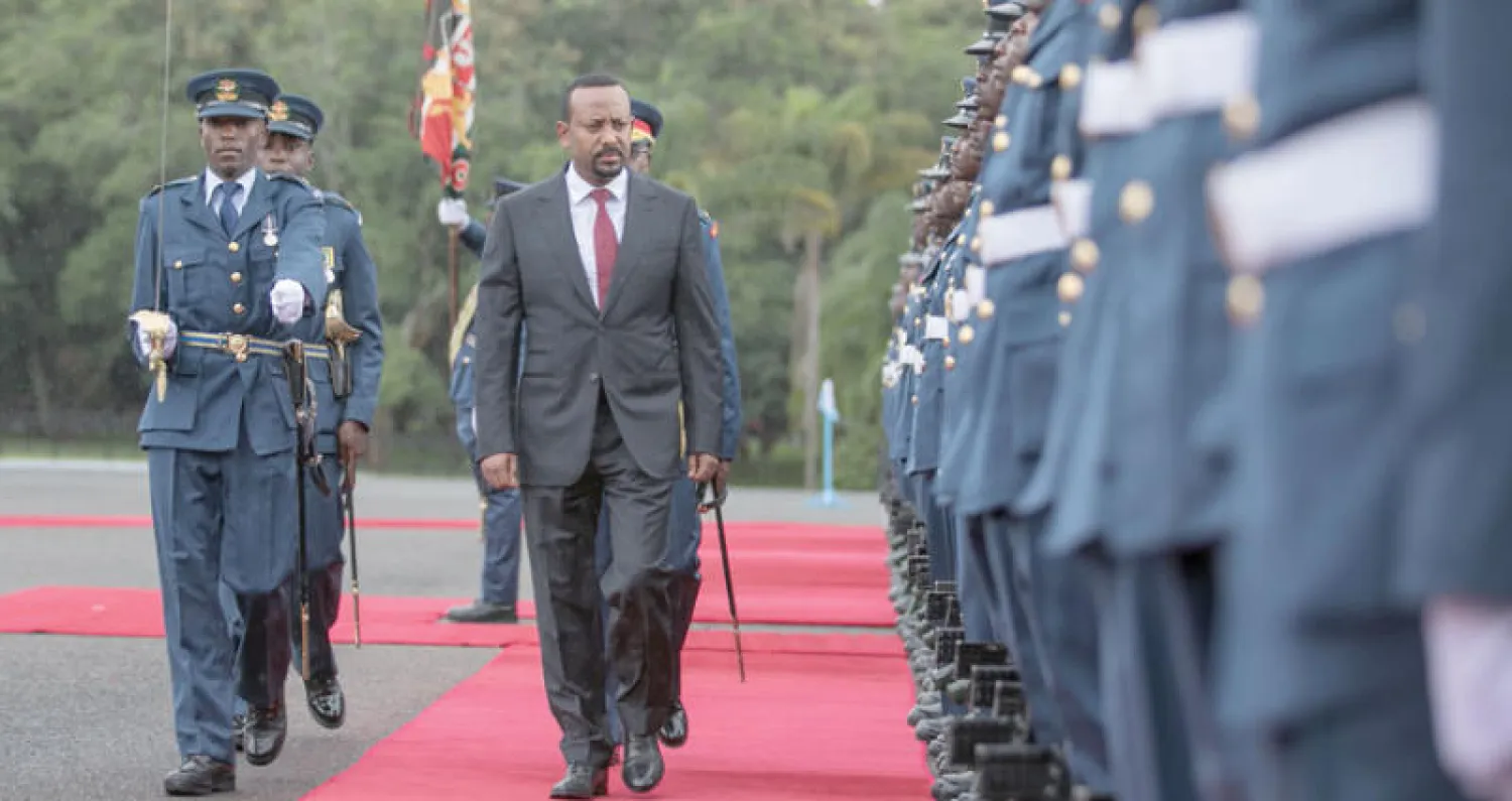 رئيس الوزراء الإثيوبي آبي أحمد خلال زيارته نيروبي الشهر الماضي (رويترز)