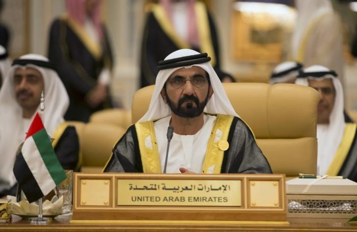 Sheikh Mohammed bin Rashid Al Maktoum, Prime Minister and Vice-President of the United Arab Emirates and ruler of Dubai, attends the Summit of South American-Arab Countries, in Riyadh November 10, 2015. REUTERS/Faisal Al Nasser