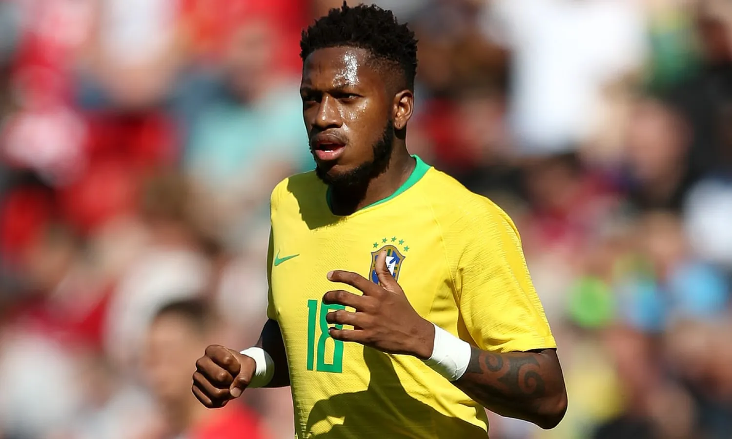 ‘Fred is a player who not only runs relentlessly but gets the ball then moves it forward quickly and accurately.’ Photograph: Paul Greenwood/BPI/Rex/Shutterstock