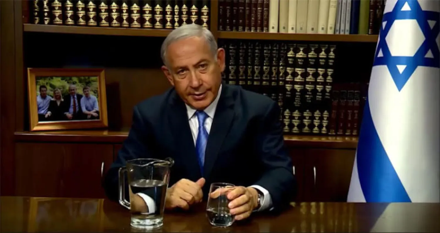 رئيس الوزراء الإسرائيلي بنيامين نتنياهو يتحدث للإيرانيين حول أزمة المياه عبر شريط على موقع يوتيوب 