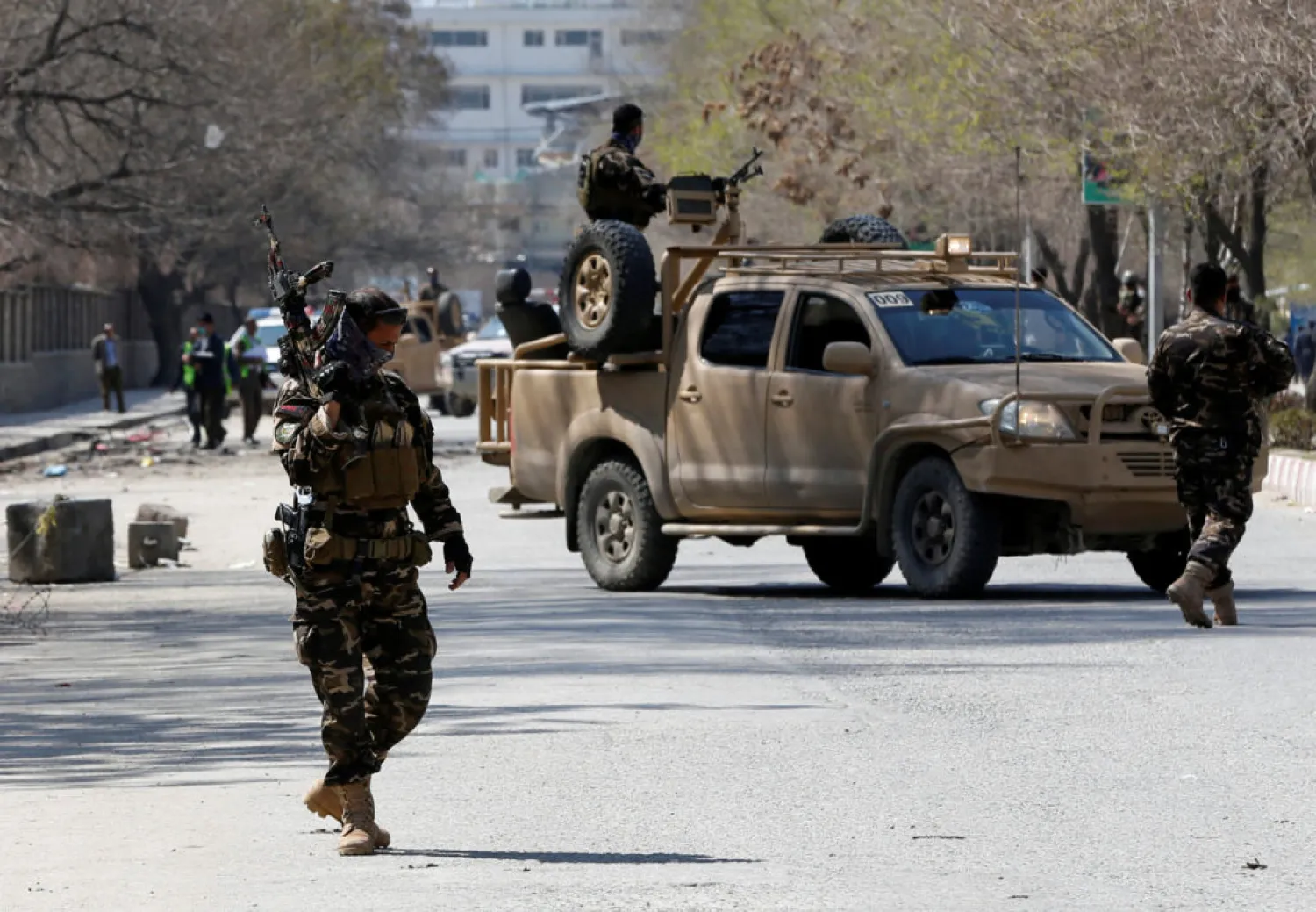 Security forces in the Afghan capital Kabul. (Reuters)