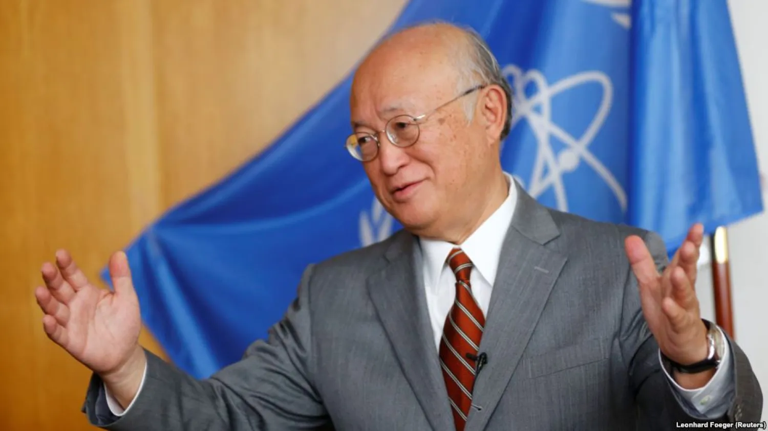 International Atomic Energy Agency (IAEA) Director General Yukiya Amano speaks during an interview at the IAEA headquarters in Vienna on September 26, 2017. (Photo by Reuters)