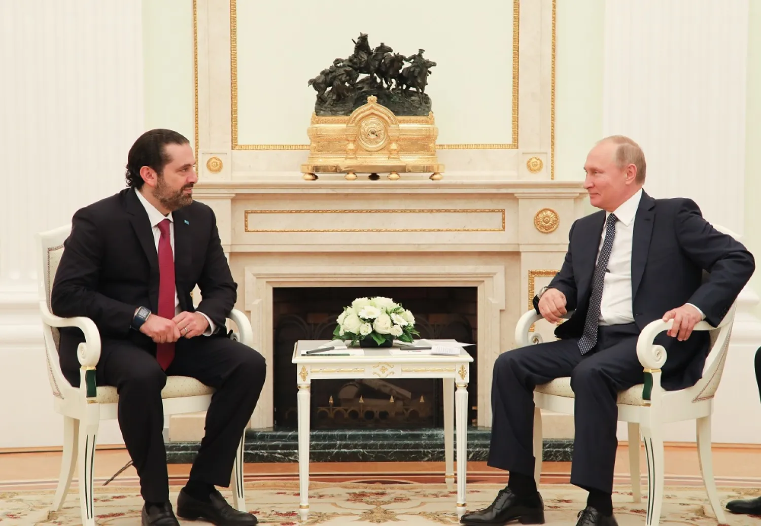 Lebanese PM-designate Saad Hariri meets Russian President Putin in Moscow. (Dalati & Nohra)