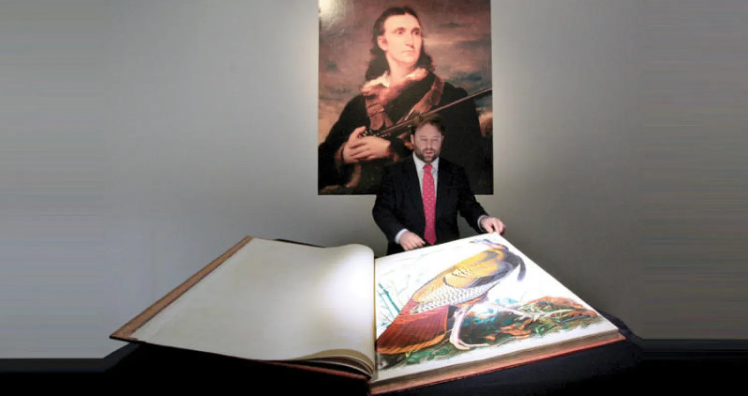 نسخة من موسوعة {طيور أميركا} (رويترز)