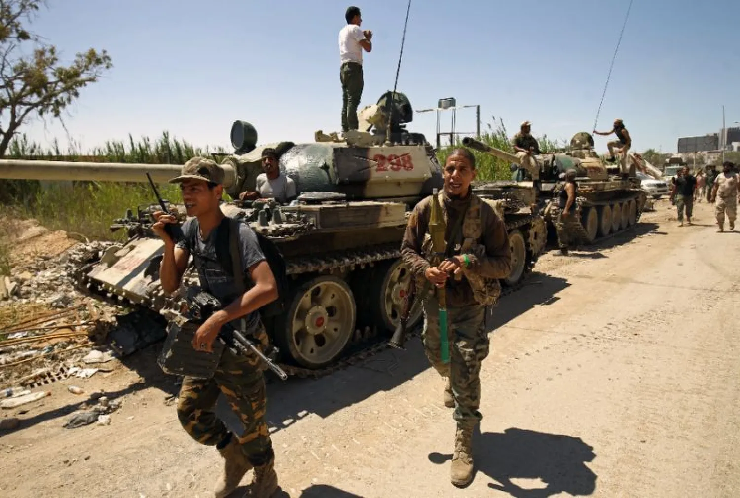 Forces loyal to Libyan National Army commander Khalifa Haftar. (AFP)